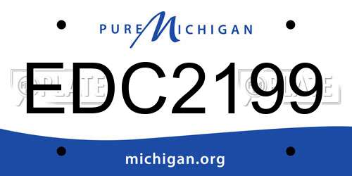 EDC2199 Michigan License Plate