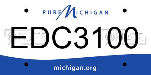 EDC3100 Michigan License Plate