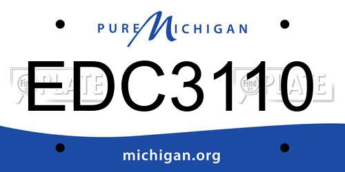 EDC3110 Michigan License Plate
