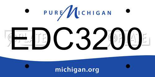 EDC3200 Michigan License Plate