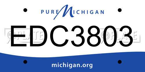 EDC3803 Michigan License Plate
