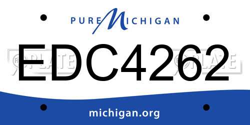 EDC4262 Michigan License Plate