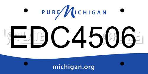 EDC4506 Michigan License Plate