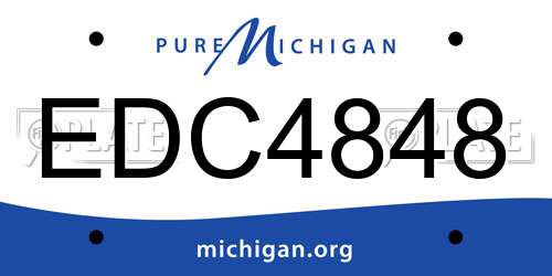 EDC4848 Michigan License Plate