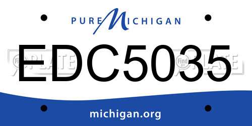 EDC5035 Michigan License Plate