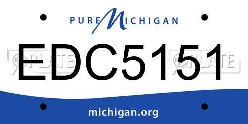 EDC5151 Michigan License Plate