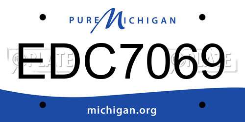 EDC7069 Michigan License Plate