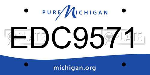 EDC9571 Michigan License Plate