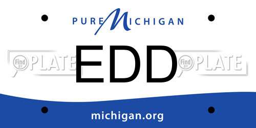 EDD Michigan License Plate