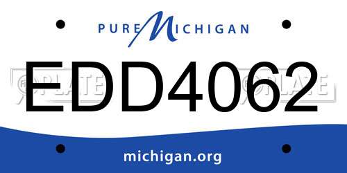 EDD4062 Michigan License Plate