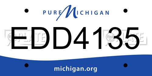 EDD4135 Michigan License Plate