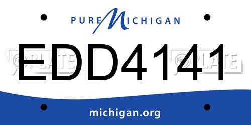EDD4141 Michigan License Plate