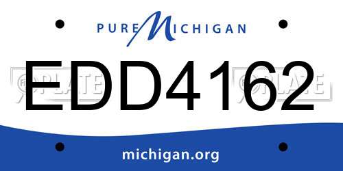 EDD4162 Michigan License Plate