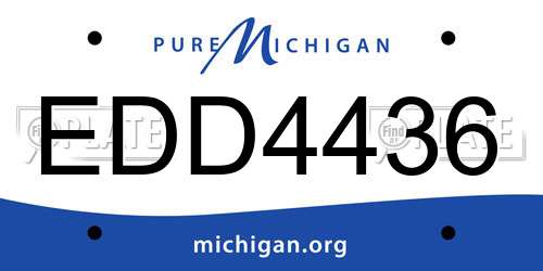 EDD4436 Michigan License Plate