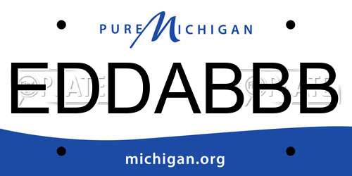 EDDABBB Michigan License Plate