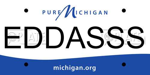 EDDASSS Michigan License Plate