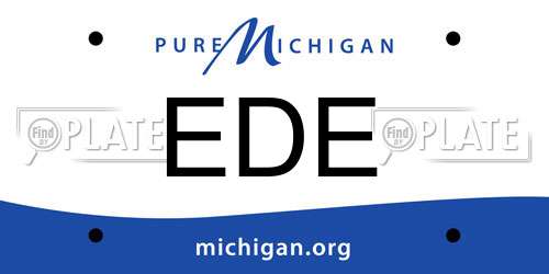 EDE Michigan License Plate