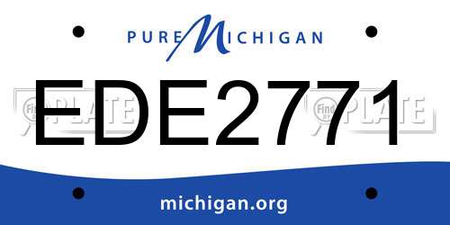 EDE2771 Michigan License Plate