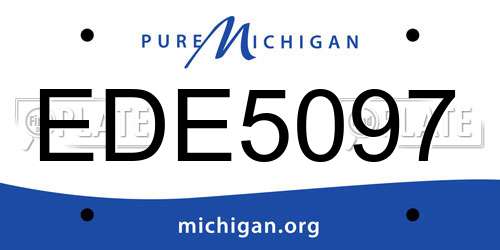 EDE5097 Michigan License Plate