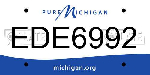 EDE6992 Michigan License Plate