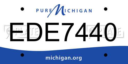 EDE7440 Michigan License Plate