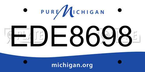 EDE8698 Michigan License Plate