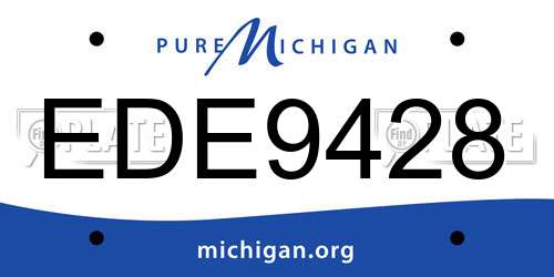 EDE9428 Michigan License Plate