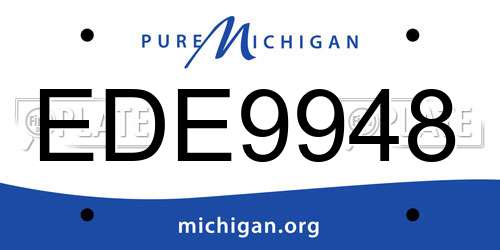 EDE9948 Michigan License Plate