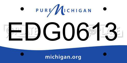 EDG0613 Michigan License Plate