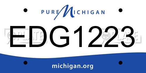 EDG1223 Michigan License Plate