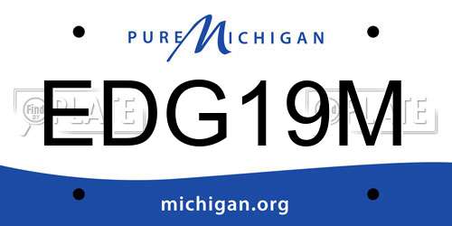 EDG19M Michigan License Plate