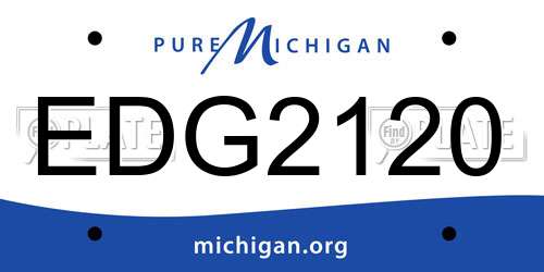 EDG2120 Michigan License Plate