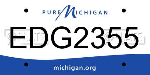 EDG2355 Michigan License Plate