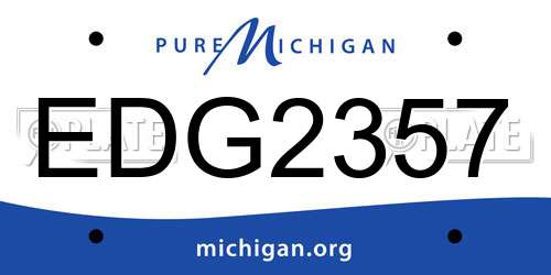 EDG2357 Michigan License Plate