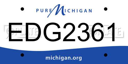 EDG2361 Michigan License Plate