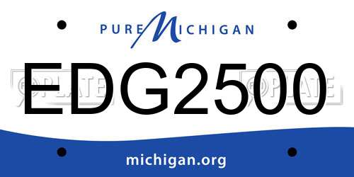 EDG2500 Michigan License Plate