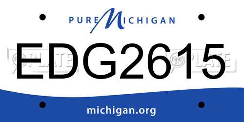 EDG2615 Michigan License Plate