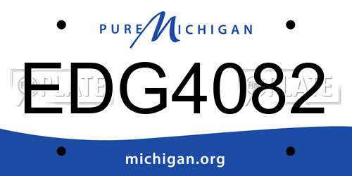 EDG4082 Michigan License Plate