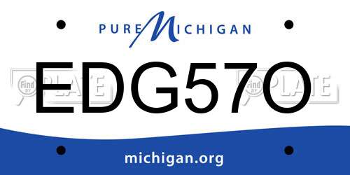 EDG57O Michigan License Plate