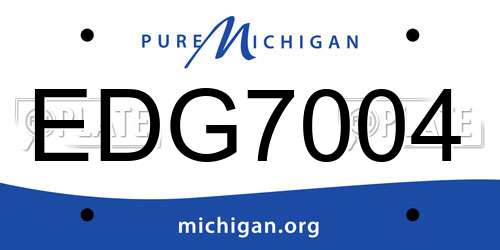 EDG7004 Michigan License Plate