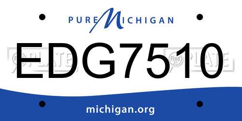 EDG7510 Michigan License Plate