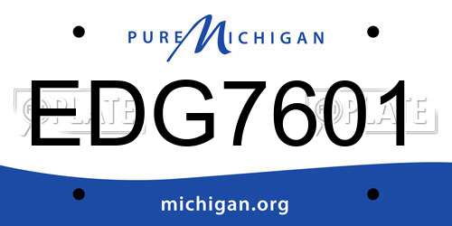 EDG7601 Michigan License Plate