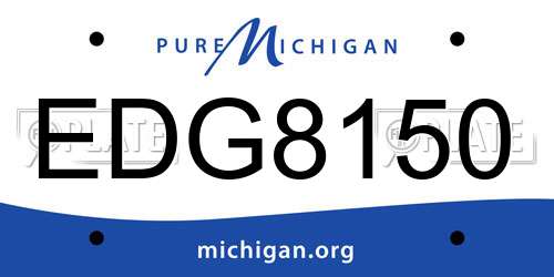 EDG8150 Michigan License Plate