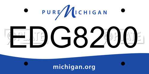 EDG8200 Michigan License Plate