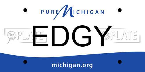 EDGY Michigan License Plate
