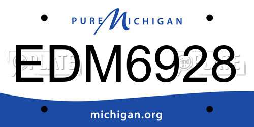 EDM6928 Michigan License Plate