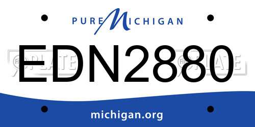 EDN2880 Michigan License Plate
