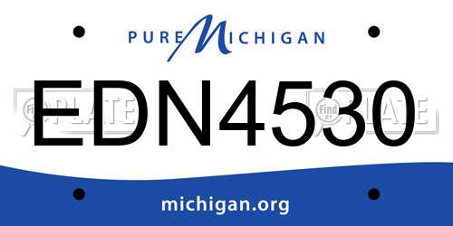 EDN4530 Michigan License Plate