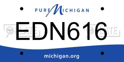 EDN616 Michigan License Plate