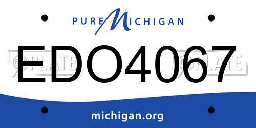 EDO4067 Michigan License Plate